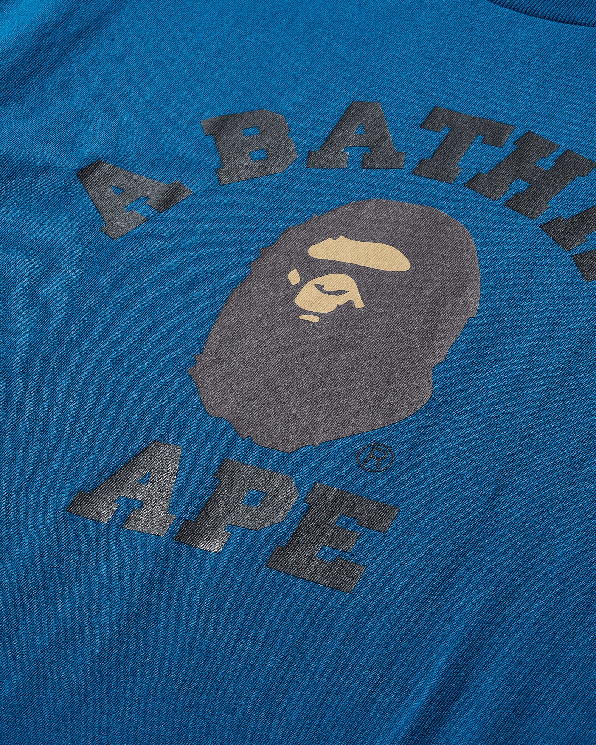 A Bathing Ape College Tee M Blue T-Shirts Shortsleeve 1K80110001 BLUE