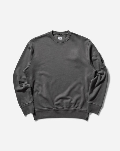 C.P. Company Cotton Diagonal Fleece Crew Neck Sweatshirt Smoked Pearl Sweatshirts Crewneck 18CMSS098A-110044R 935