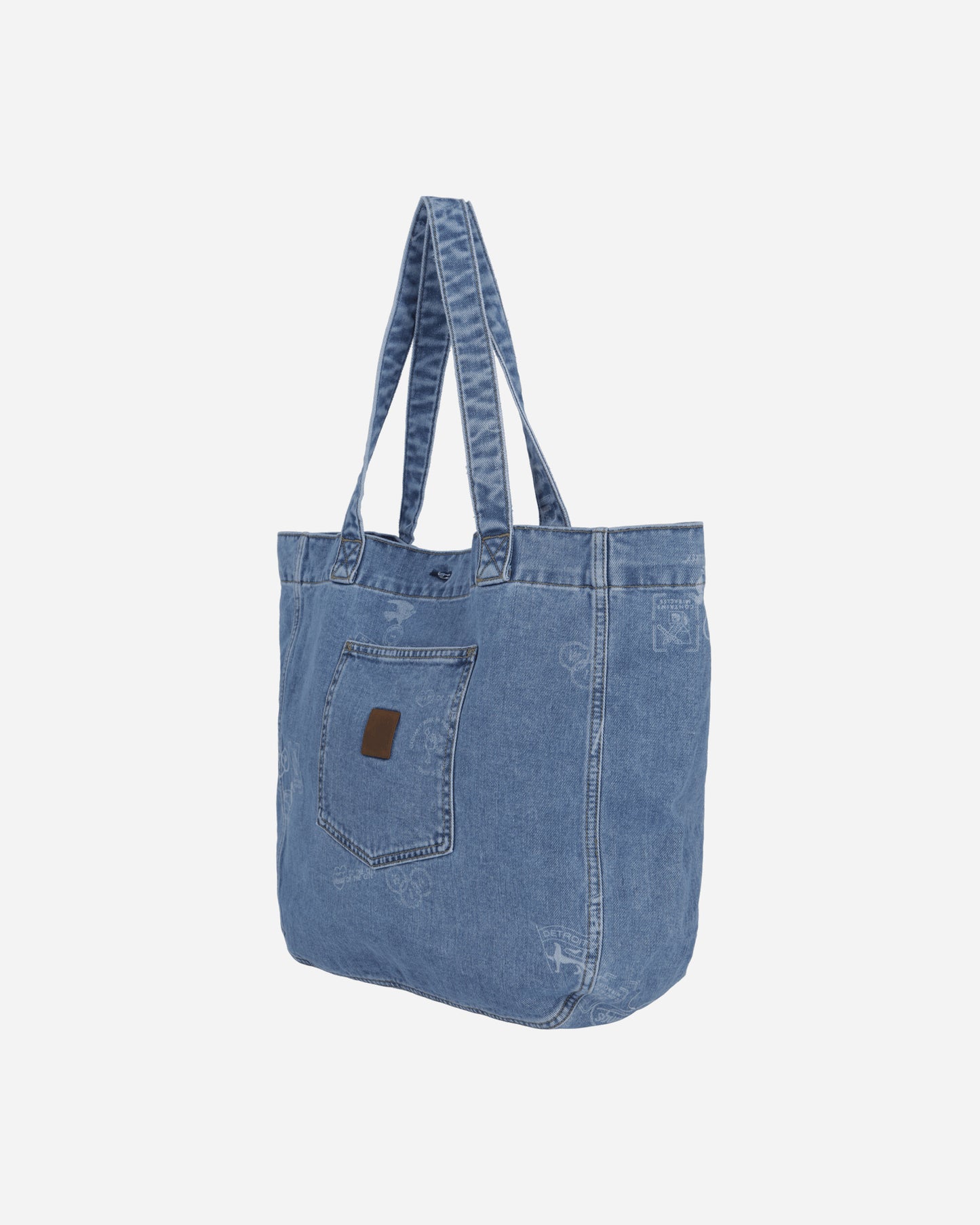 Carhartt WIP Stamp Tote Bag Blue Bleached Bags and Backpacks Tote Bags I033740 2LN35