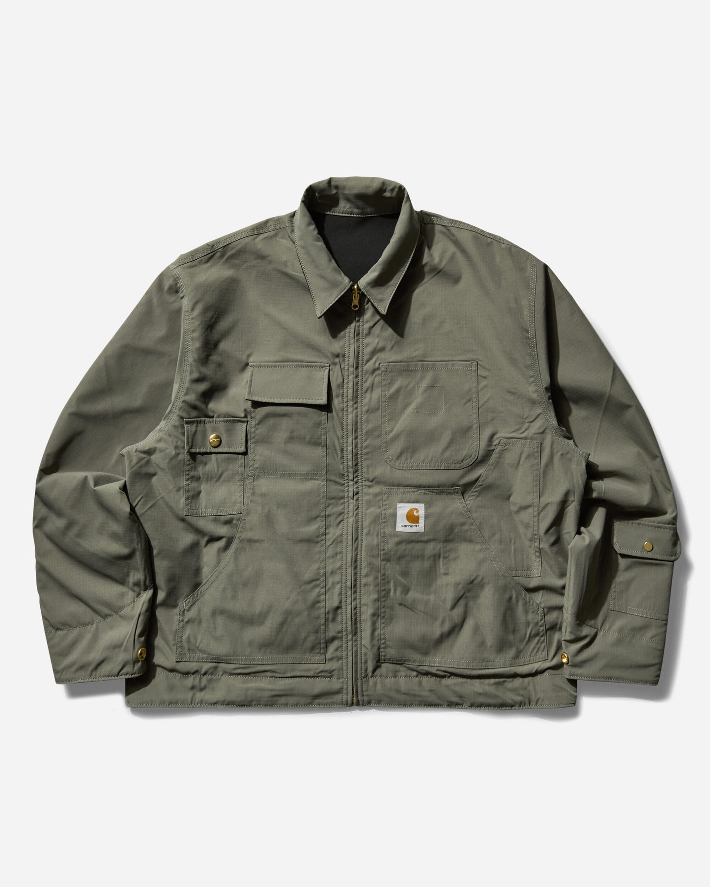 Carhartt WIP Invincible Reversible Detroit Jacket Max Black/Sage Coats and Jackets Jackets A242059 89XX