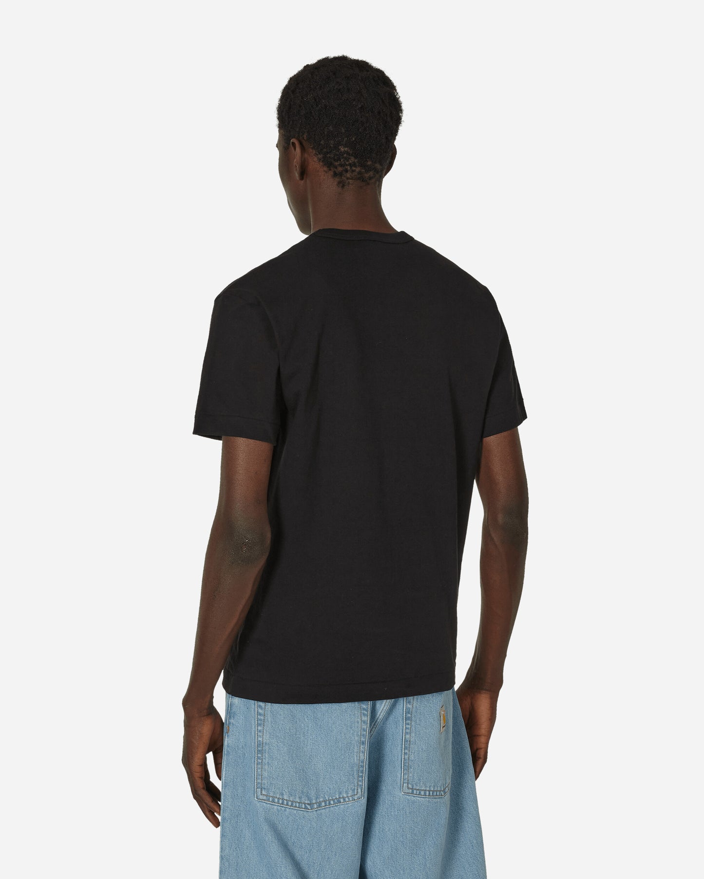 Comme Des Garçons Play T-Shirt Short Sleeve Knit BLACK T-Shirts Shortsleeve P1T064 A