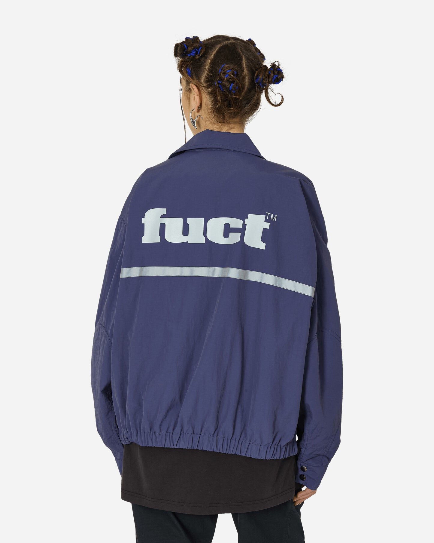 FUCT 3M Stripes Bomber Patriot Blue Coats and Jackets Bomber Jackets TBMW025FA10 BLU0021