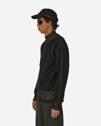 GR10K Aimless Compact Knit Full Zipped Sweater Herren Black Knitwears Sweaters AW23GR7B4CB  BK