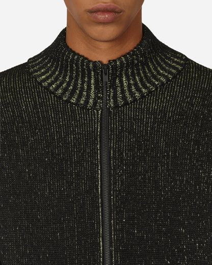 GR10K Aimless Compact Knit Full Zipped Sweater Herren Black Knitwears Sweaters AW23GR7B4CB  BK
