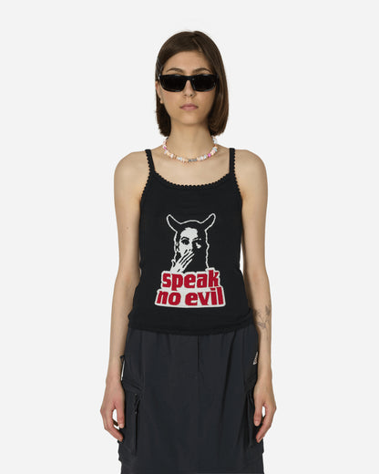 Hysteric Glamour Wmns Speak No Evil Black T-Shirts Cropped 01241NV049 C1