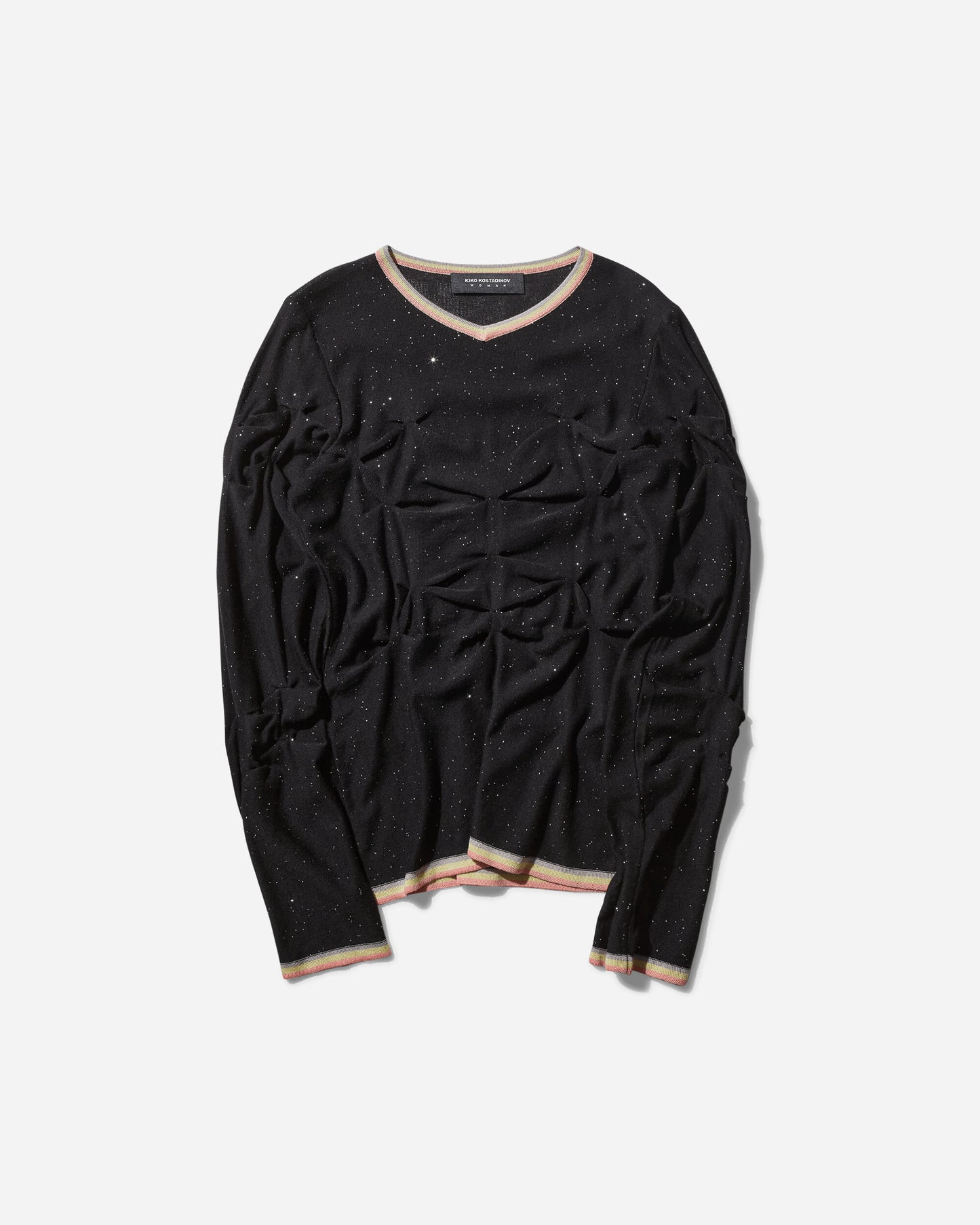 Kiko Kostadinov Wmns Zabriskie Ls Knit Top Starlight Black T-Shirts Longsleeve KKWAW24KN07 86