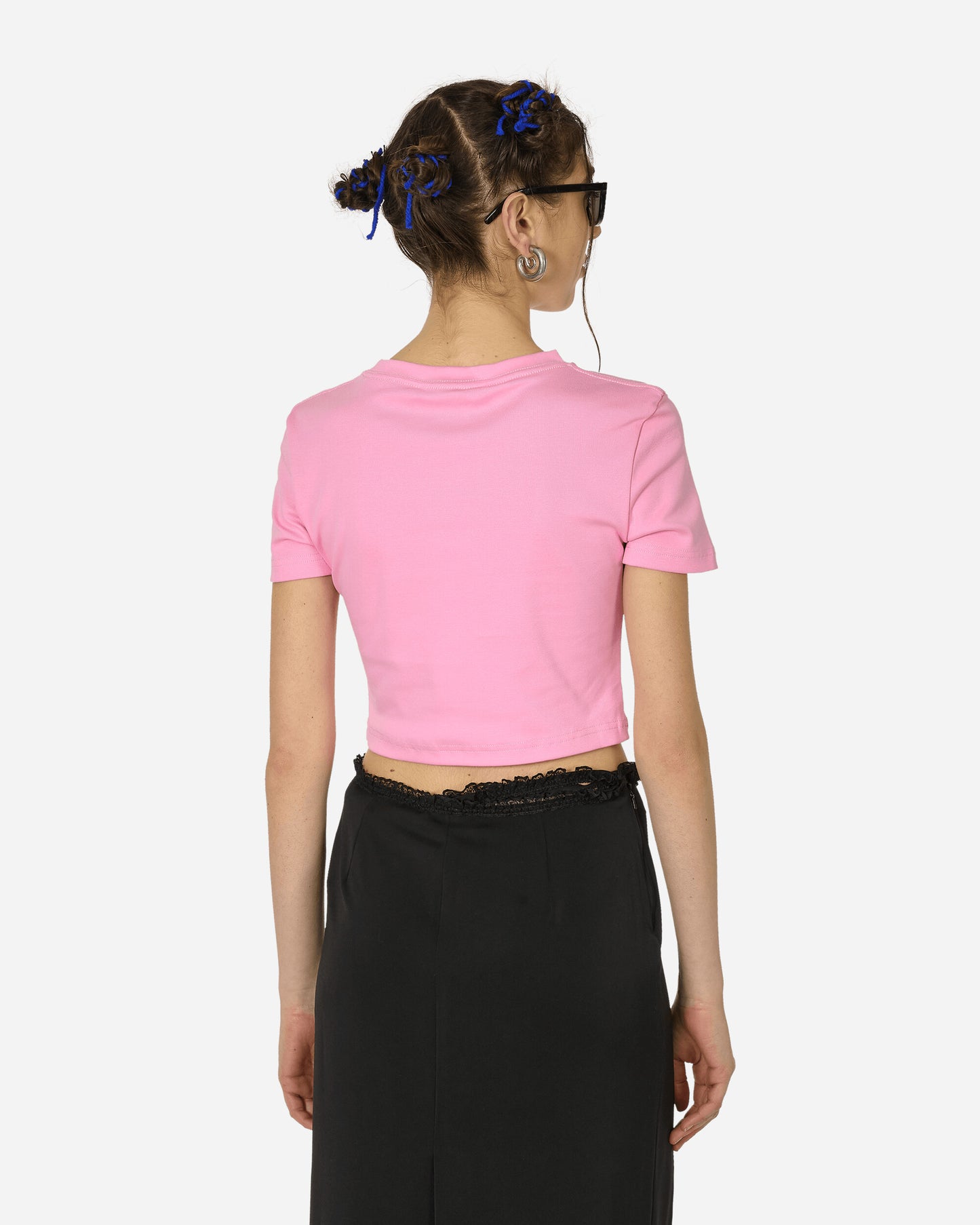 MARRKNULL Wmns Pink Punk Bear Slim-Fit T-Shirt Pink T-Shirts Cropped MN24SS01223 PINK