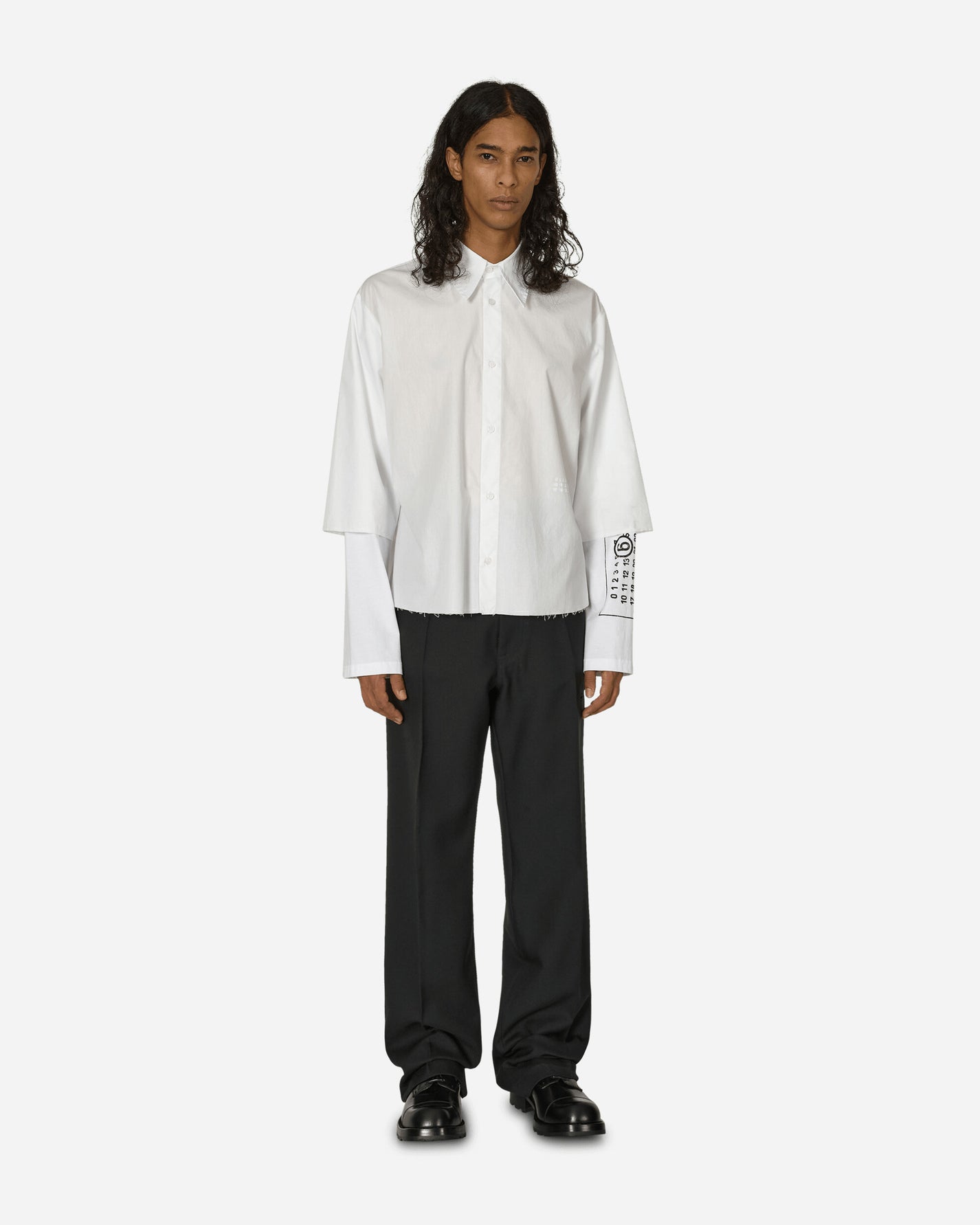 MM6 Maison Margiela Long-Sleeved Shirt White Shirts Longsleeve Shirt SH0DT0007 961