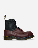 MM6 Maison Margiela 1460 - Twisted And Reimagined - Steel Toe Black / Oxblood Boots Mid Boot S66WU0125P8029 H6077