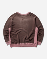 Needles 2-Tone Crew Neck Sweat Shirt - Cotton French Terry Brown Sweatshirts Crewneck PU292 D