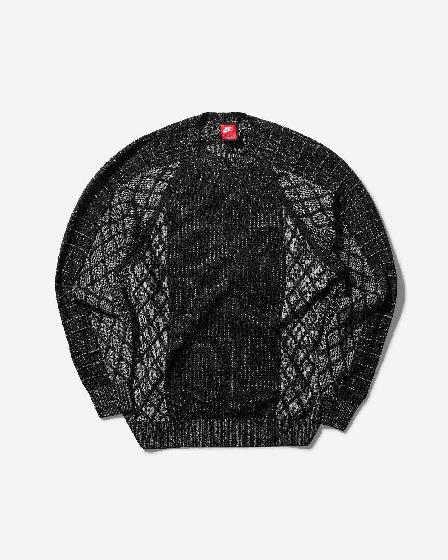 Nike M Nk Tch Sweater Black/Reflective Silv Knitwears Sweaters FZ7562-010