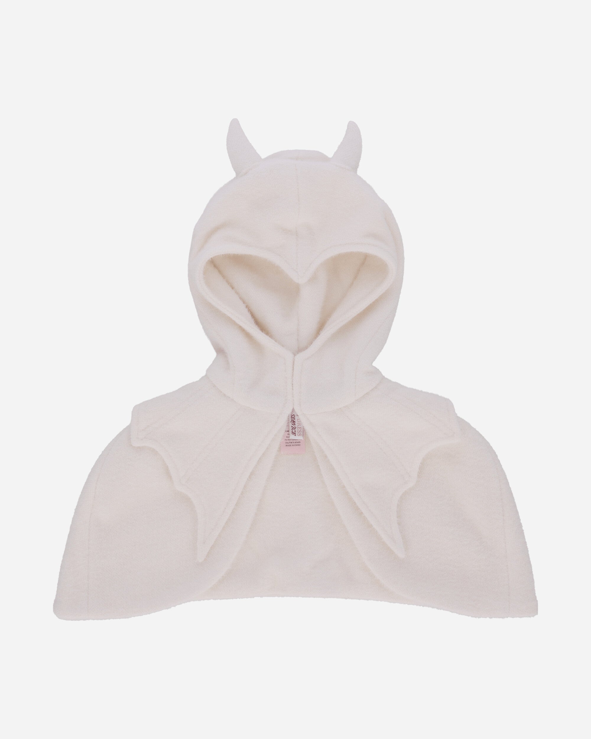 No Dress Wmns Nodress X Roomservice888 Devil Horns Detachable Shawl Balaclava White Hats Balaclavas BK29-W WHITE