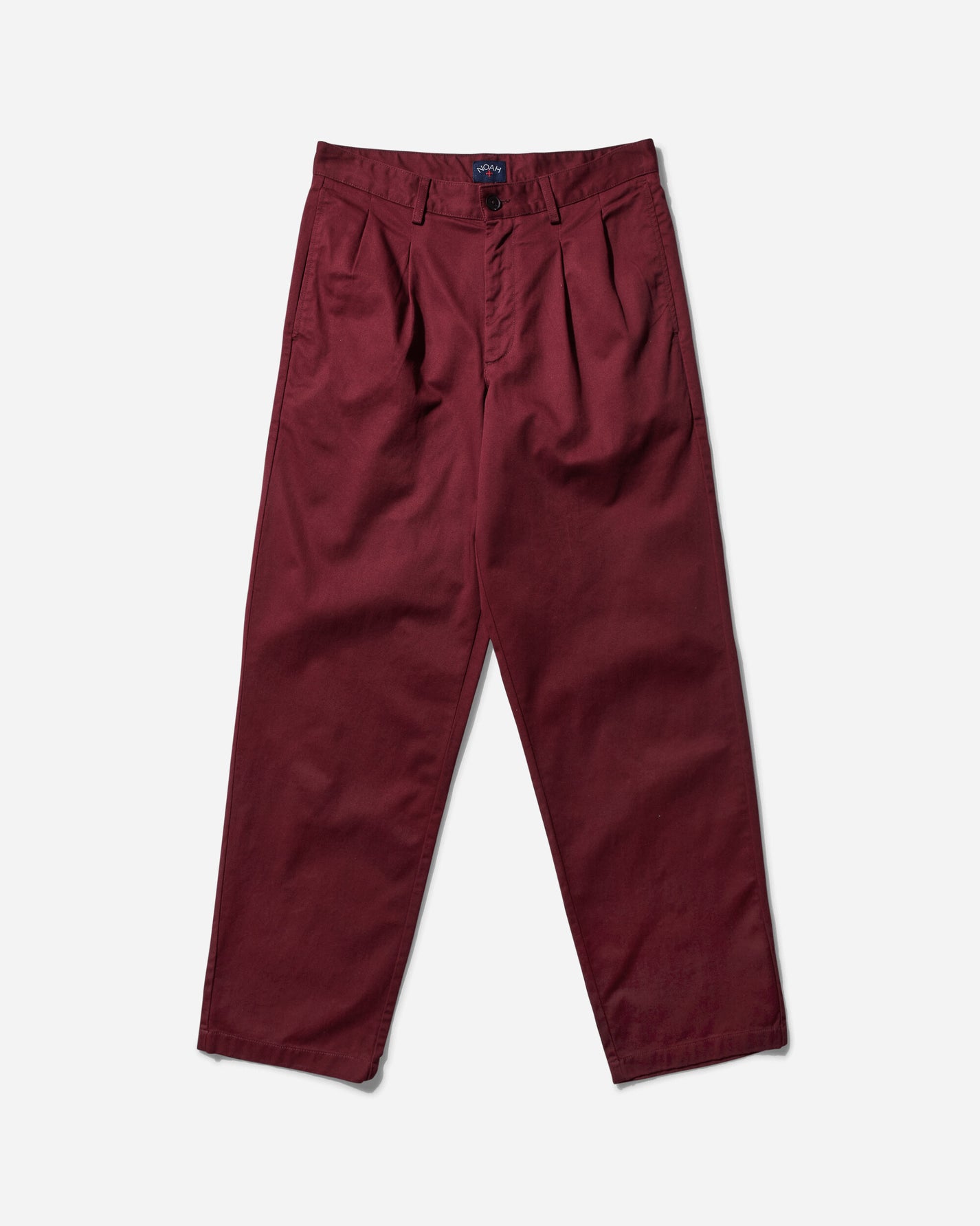 Noah Twill Double-Pleat Pant Wine Pants Trousers P113FW24 WNE