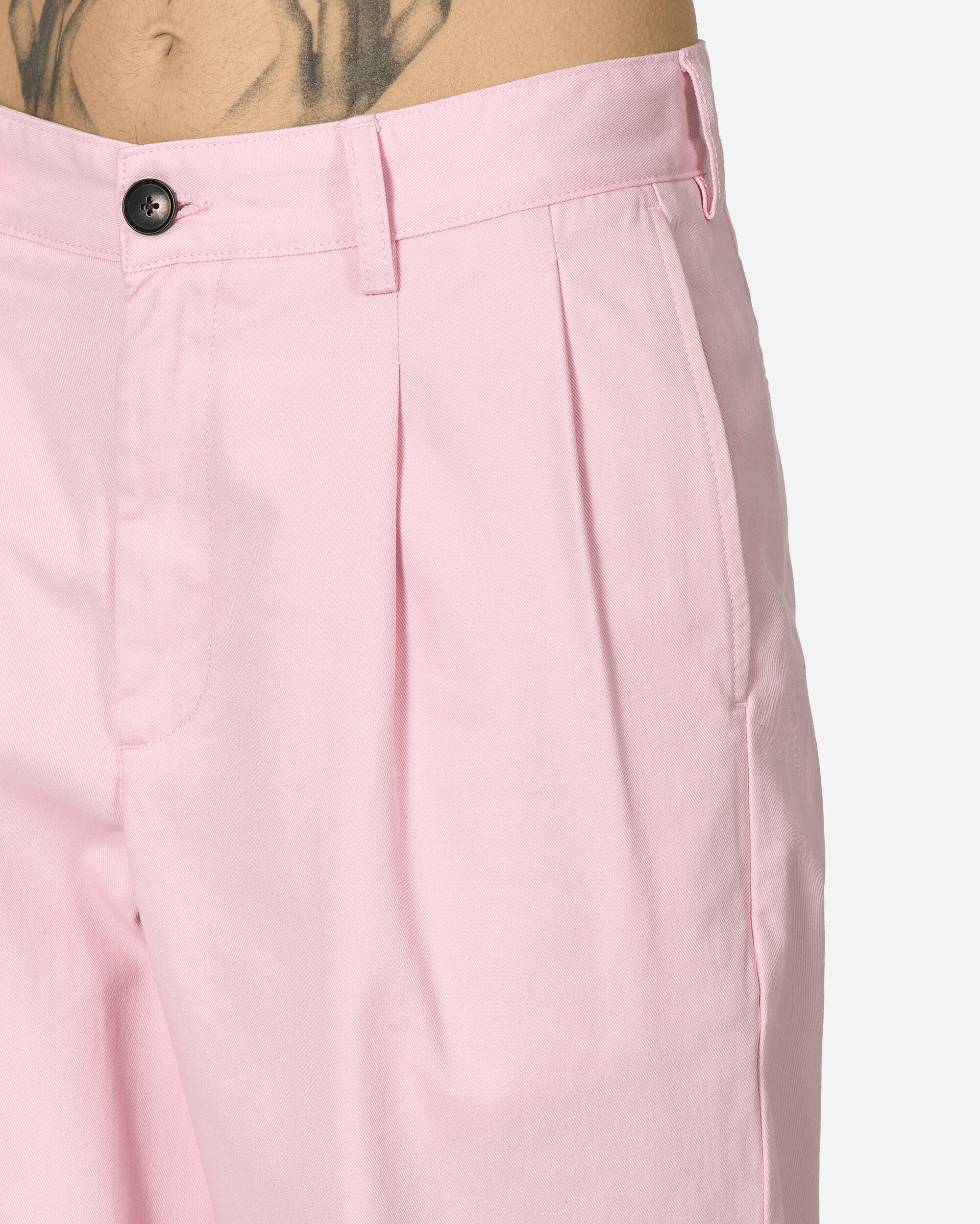 Noah Twill Double-Pleat Pants Pink Pants Trousers P095SS24 PNK