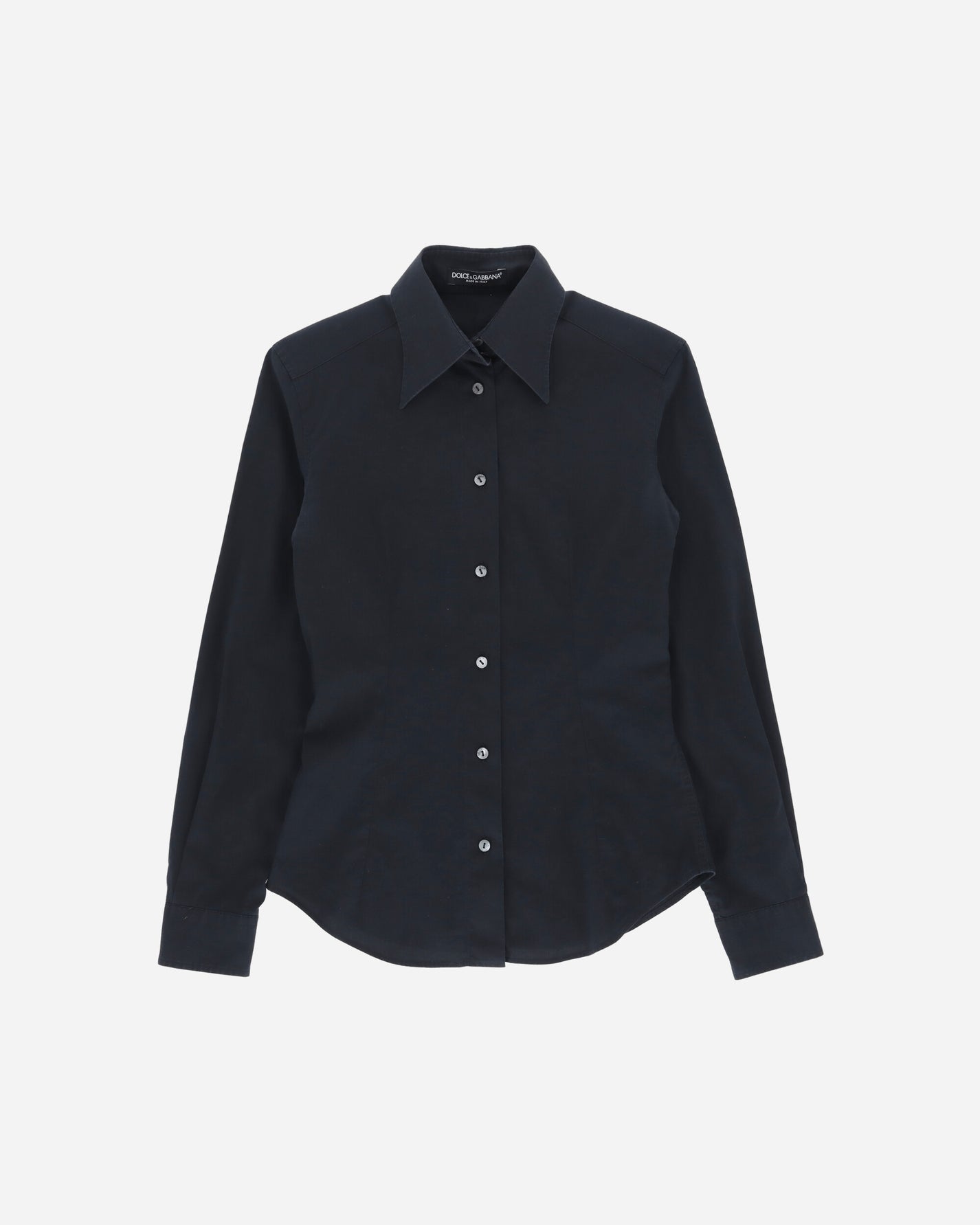 Pezze Vintage Wmns Dolce & Gabbana  Black Fitted Shirt Black Shirts Longsleeve Shirt 0272410 1