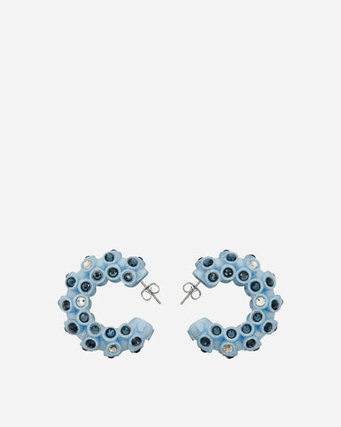 Roussey Wmns Lit Hoops Light Blue Jewellery Earrings S24E04 2