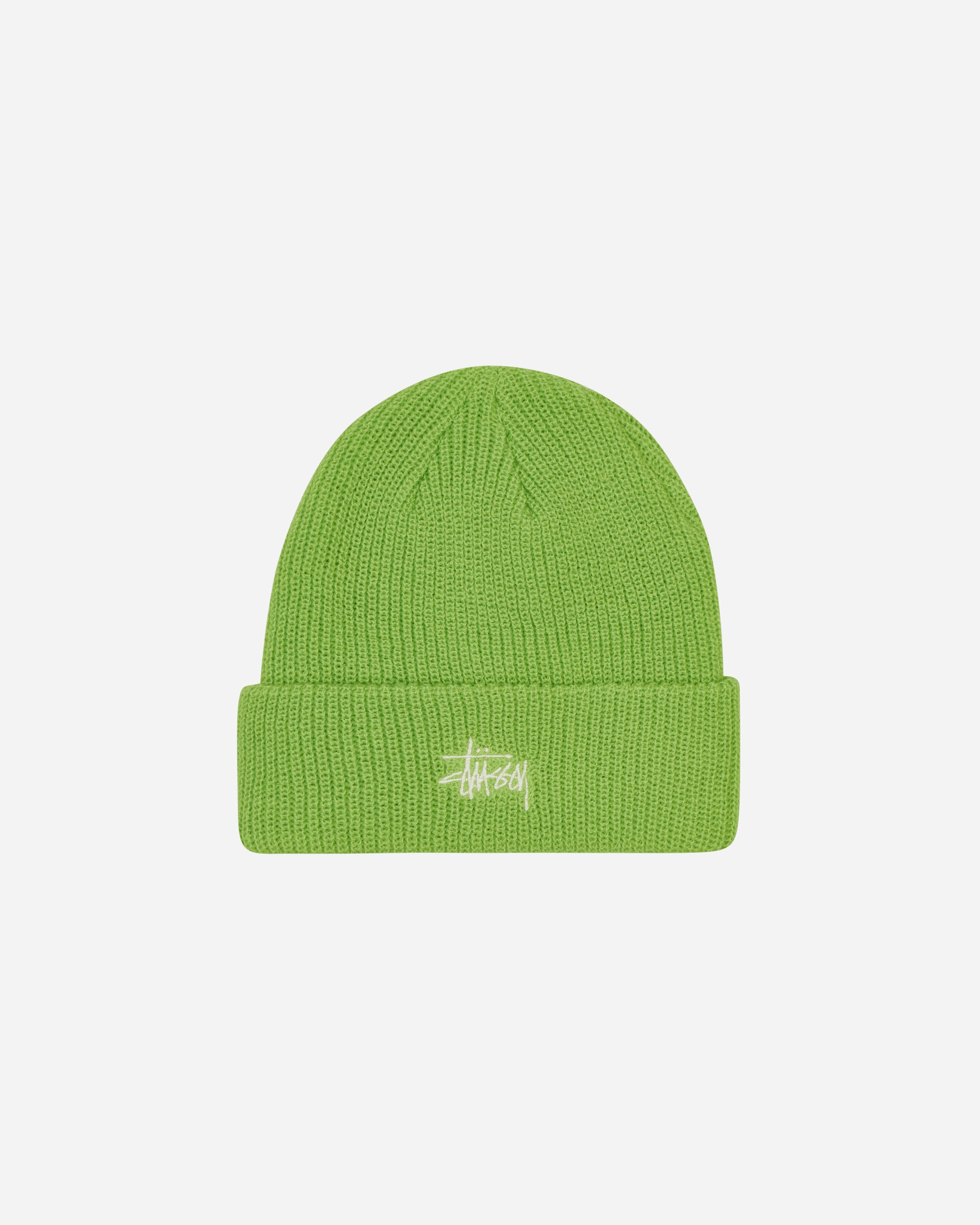 Stüssy Basic Cuff Beanie Bright Green Hats Beanies 1321019 BGRE