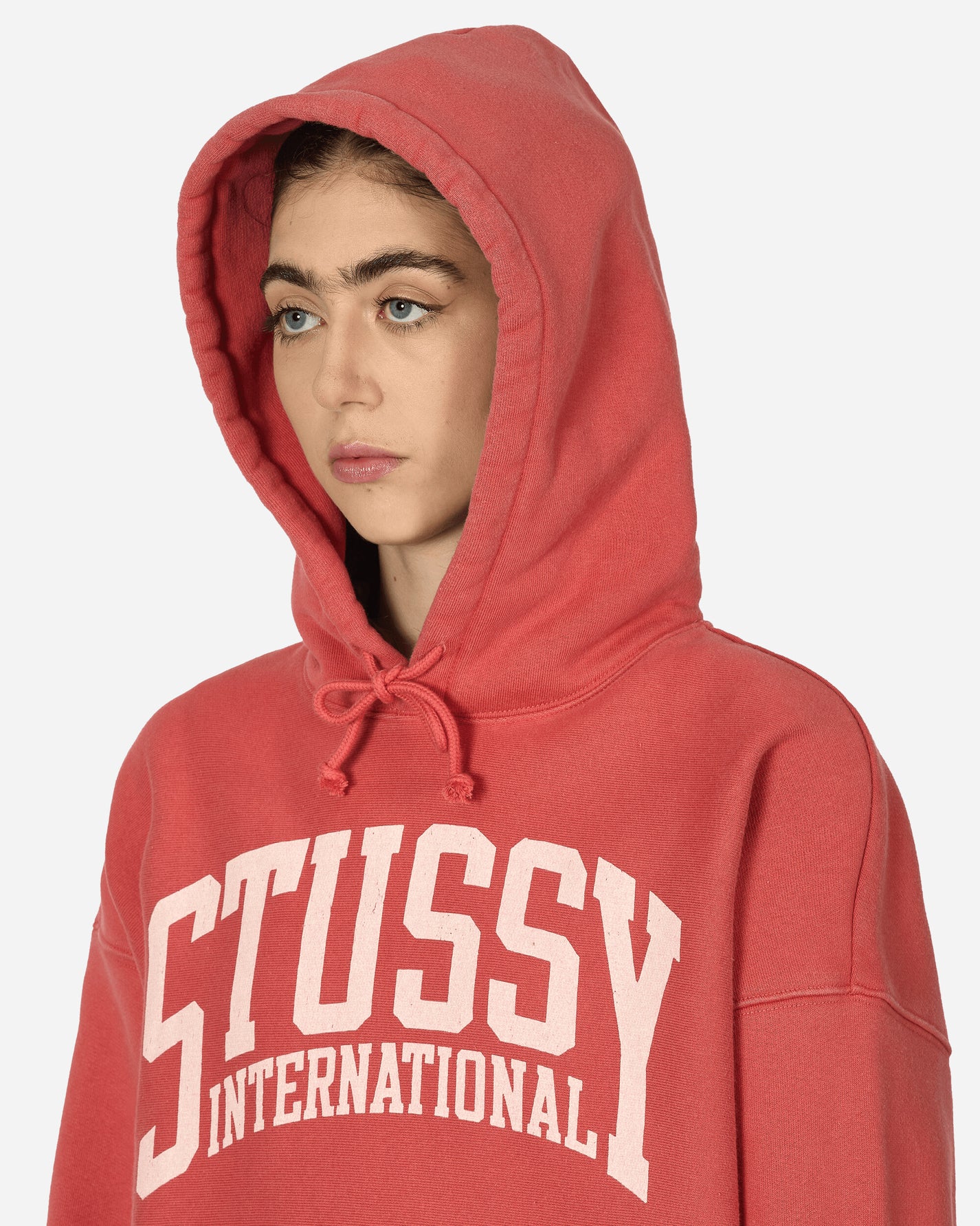 Stüssy Stussy Intl Relaxed Hood Washed Red Sweatshirts Hoodies 118550 2587