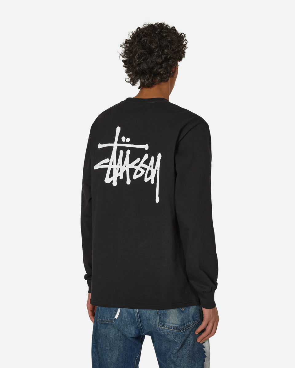 Stüssy Basic Longsleeve T-Shirt Black - Slam Jam® Official Store