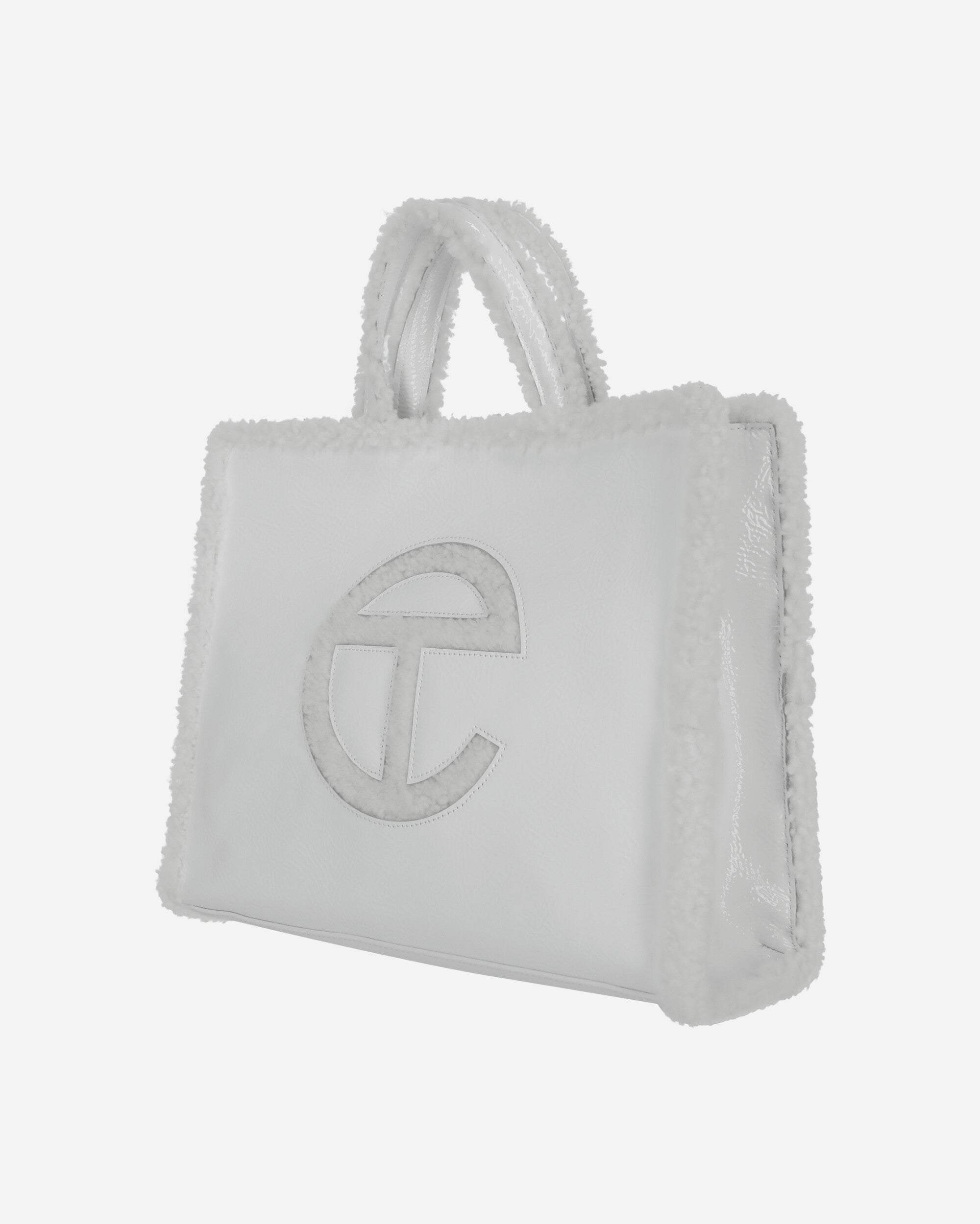 UGG U Ugg X Telfar M Shopper Crinkle White Bags and Backpacks Tote Bags 1155851 WHT