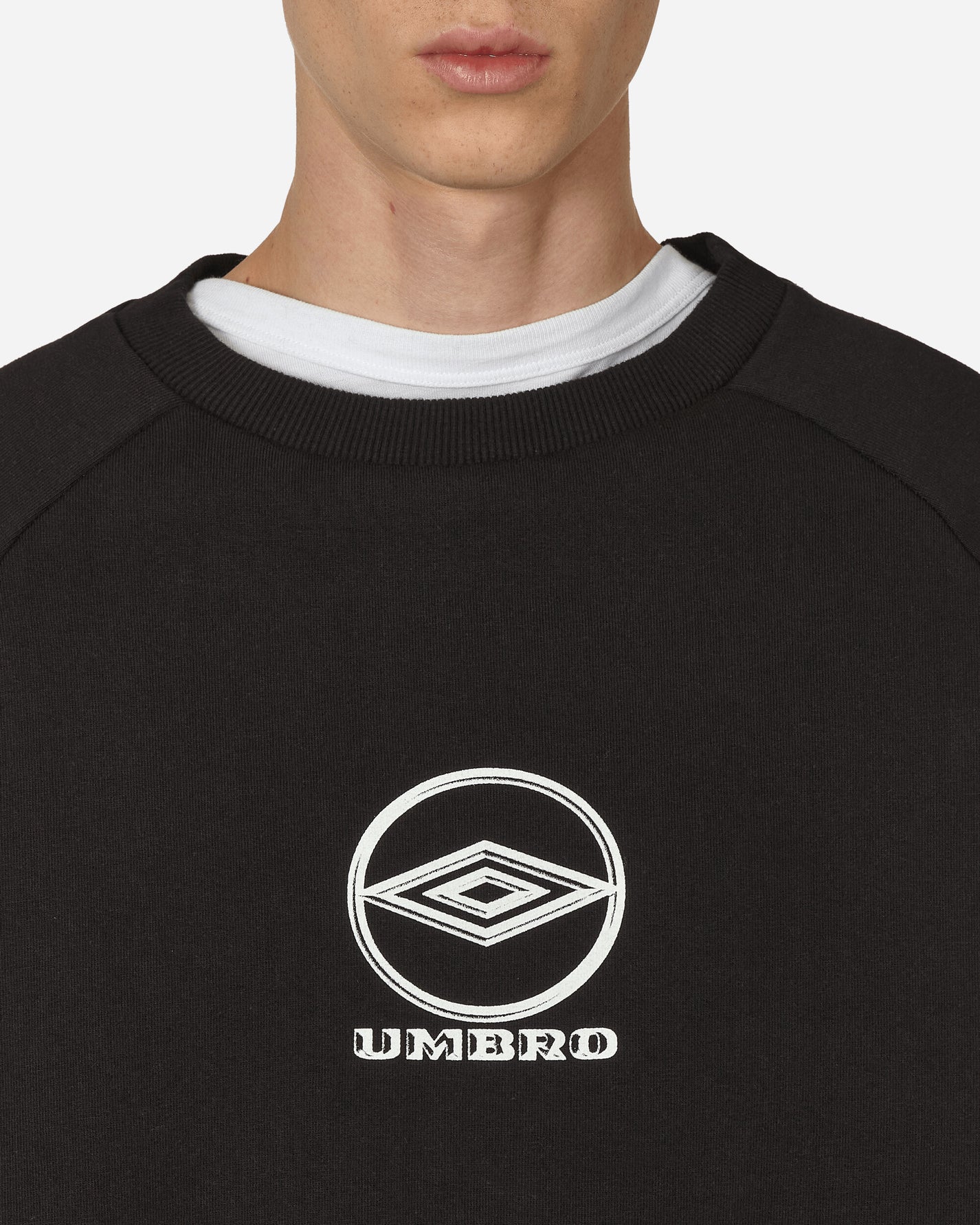 Umbro Crewneck Tee Logo Black Shirts Longsleeve Shirt UBMW006JY06 BLK0001