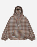 Umbro Masked Hood Plaid Shirt Brown Beige Shirts Overshirt UBMW039FA24 BRW0013