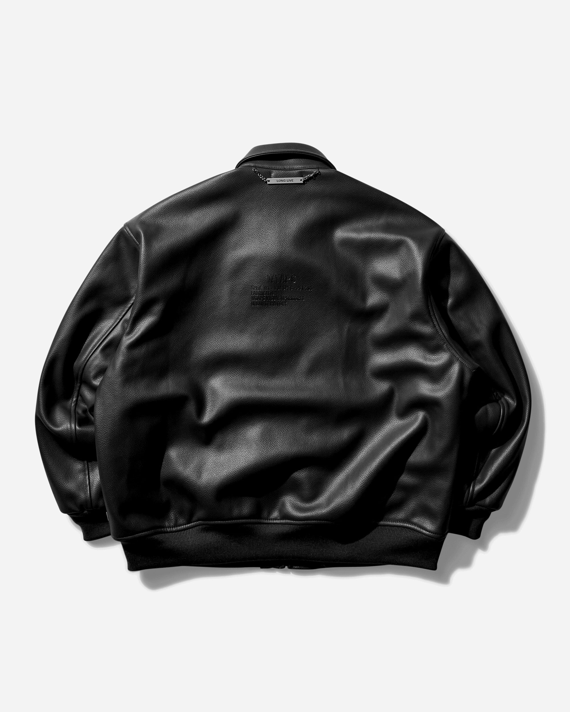 WTAPS Jacket 04 Black Coats and Jackets Leather Jackets 242CWDT-JKM04 001