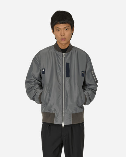 sacai Nylon Twill Blouson Grey Coats and Jackets Bomber Jackets SCM-201 326