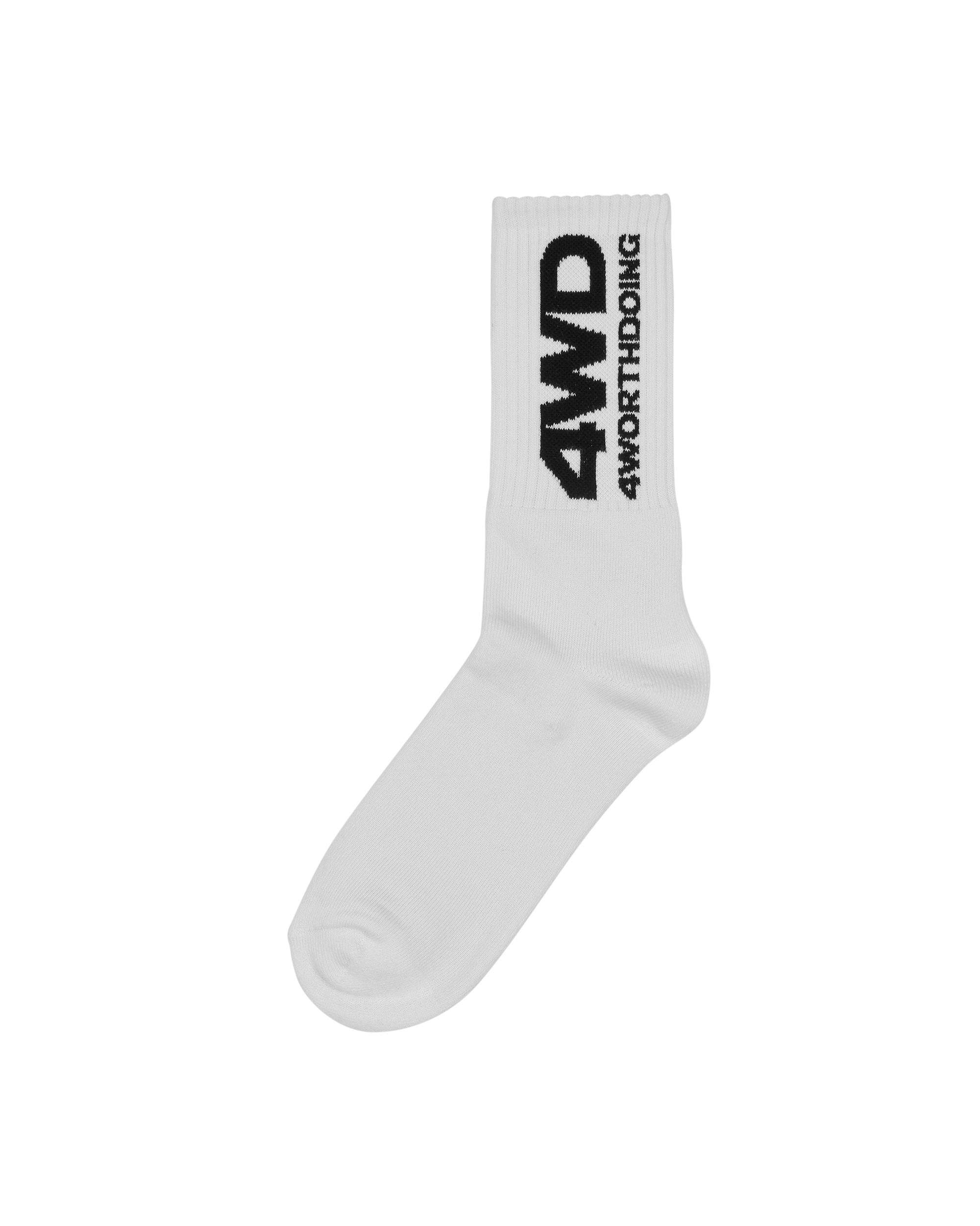 4 Worth Doing Logo White Underwear Socks 4WDLOGOSOCKS WHITE