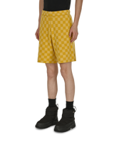 Bode Duotone Checkerboard Yellow Shorts Short MR24KT08MW001 700