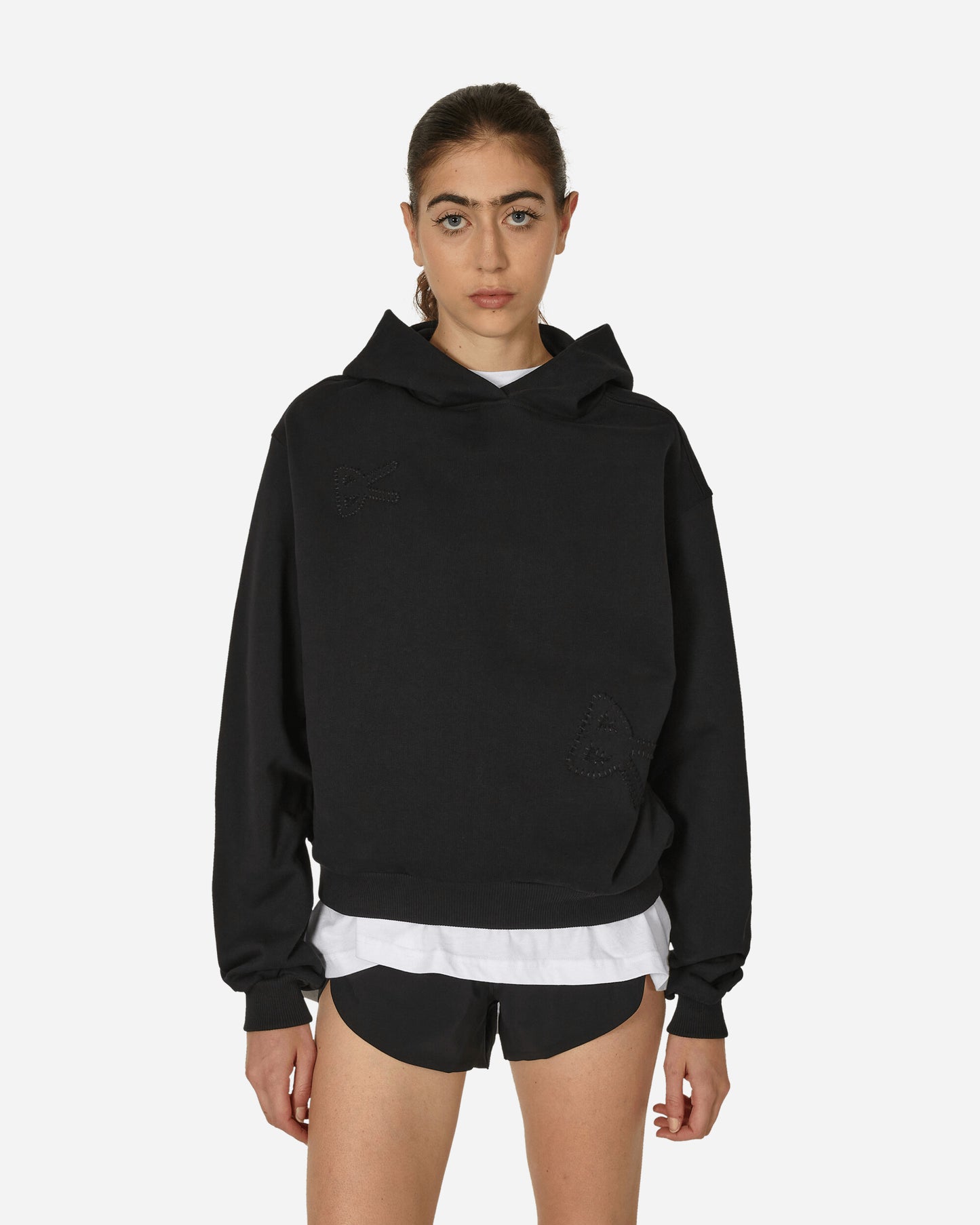 District Vision Wmns Cropped Hoodie Black Sweatshirts Hoodies CRPHOOD B