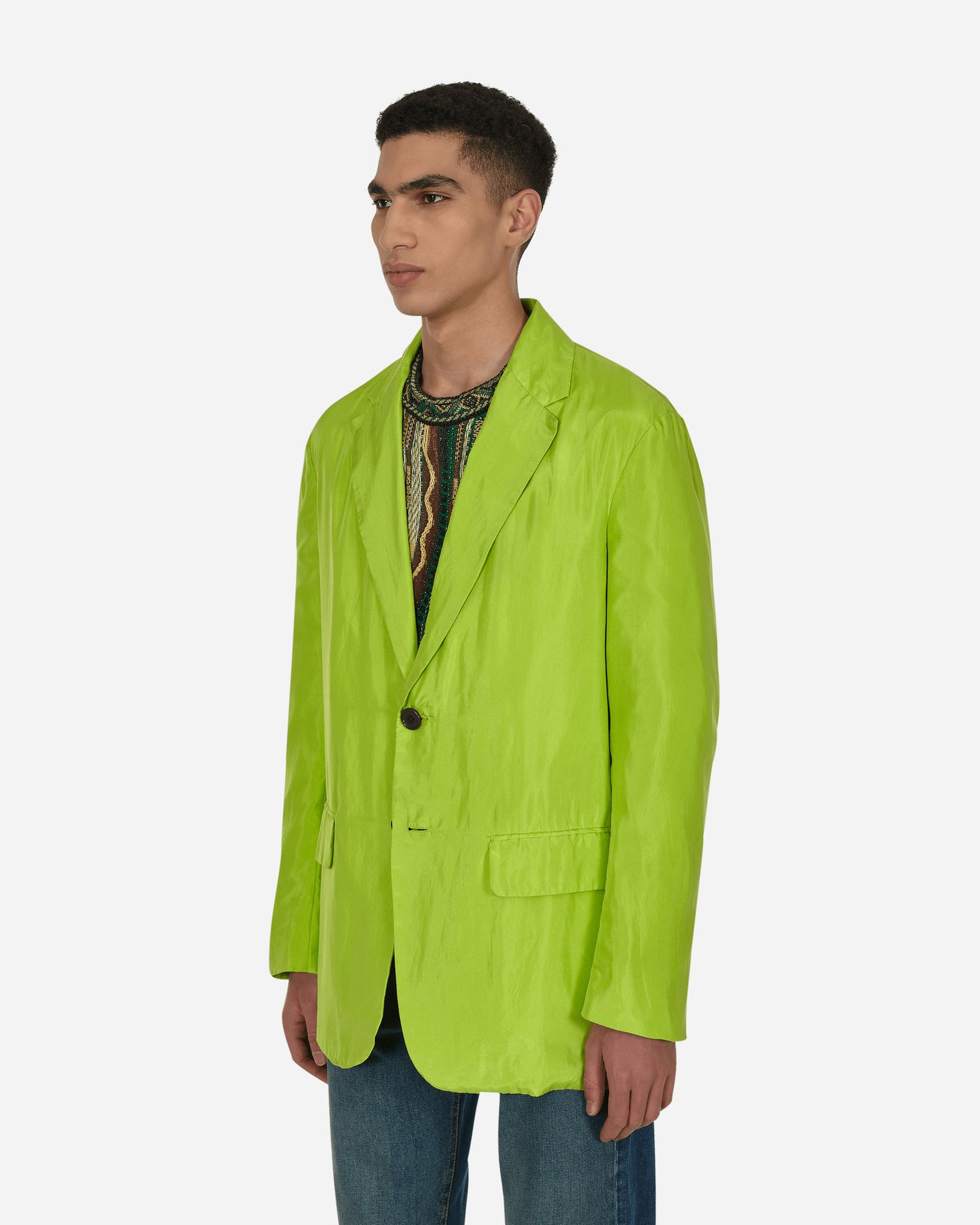 Dries Van Noten Berkleys 4170 Neon Green Coats and Jackets Jackets 020423-4170 629