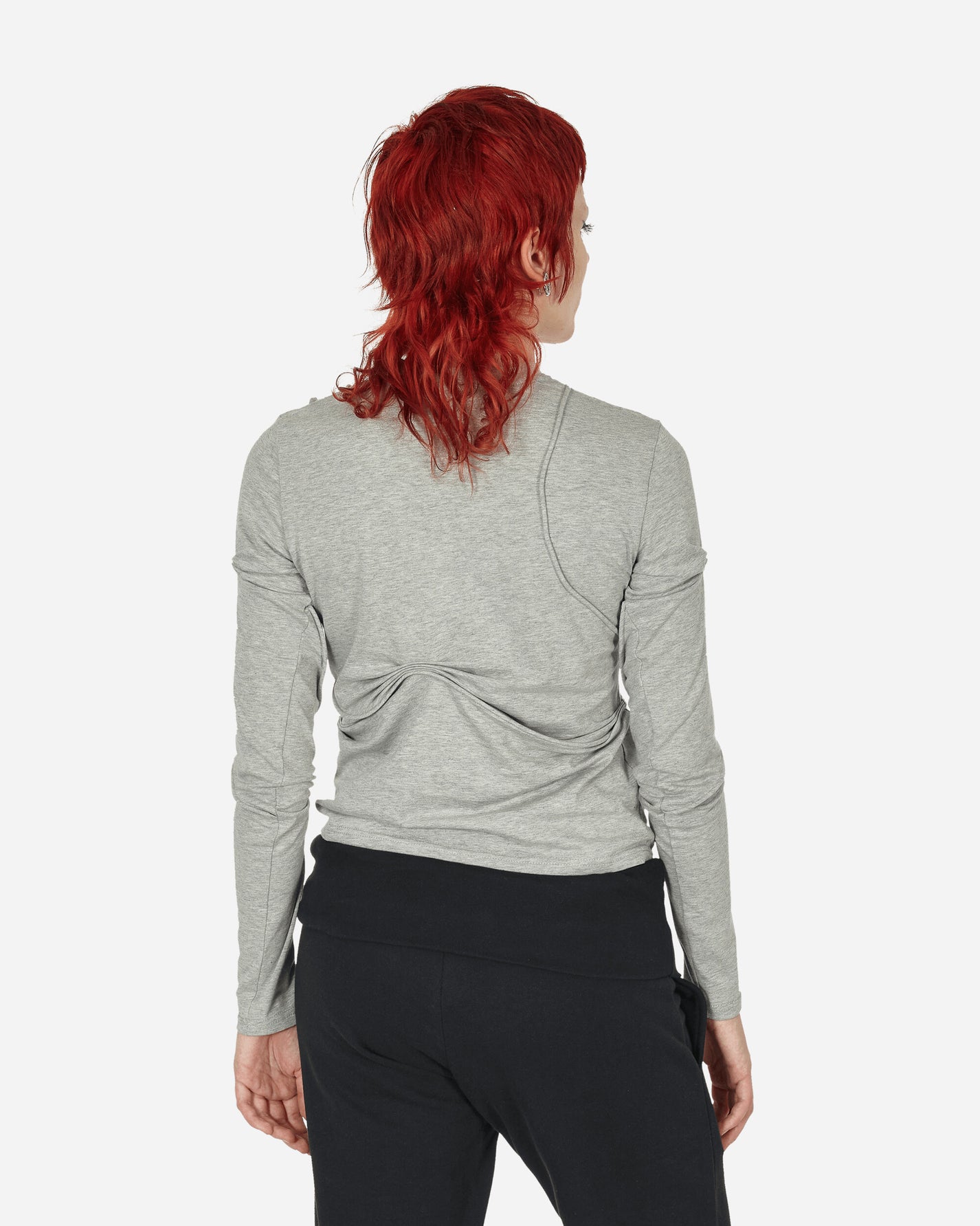 Mainline:RUS/Fr.CA/DE Pleated Long Sleeve With Piping Grey T-Shirts Longsleeve LYN  2