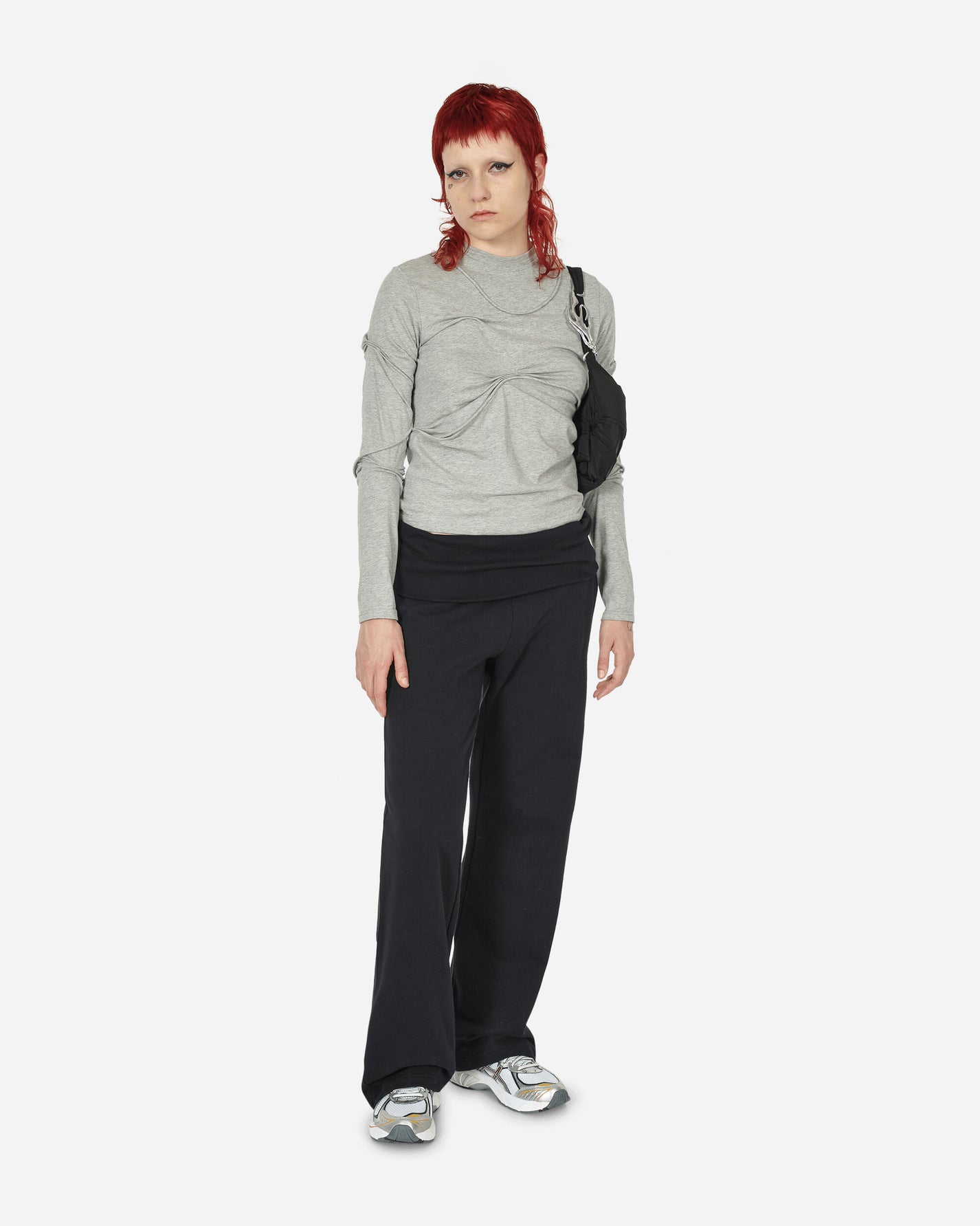 Mainline:RUS/Fr.CA/DE Pleated Long Sleeve With Piping Grey T-Shirts Longsleeve LYN  2