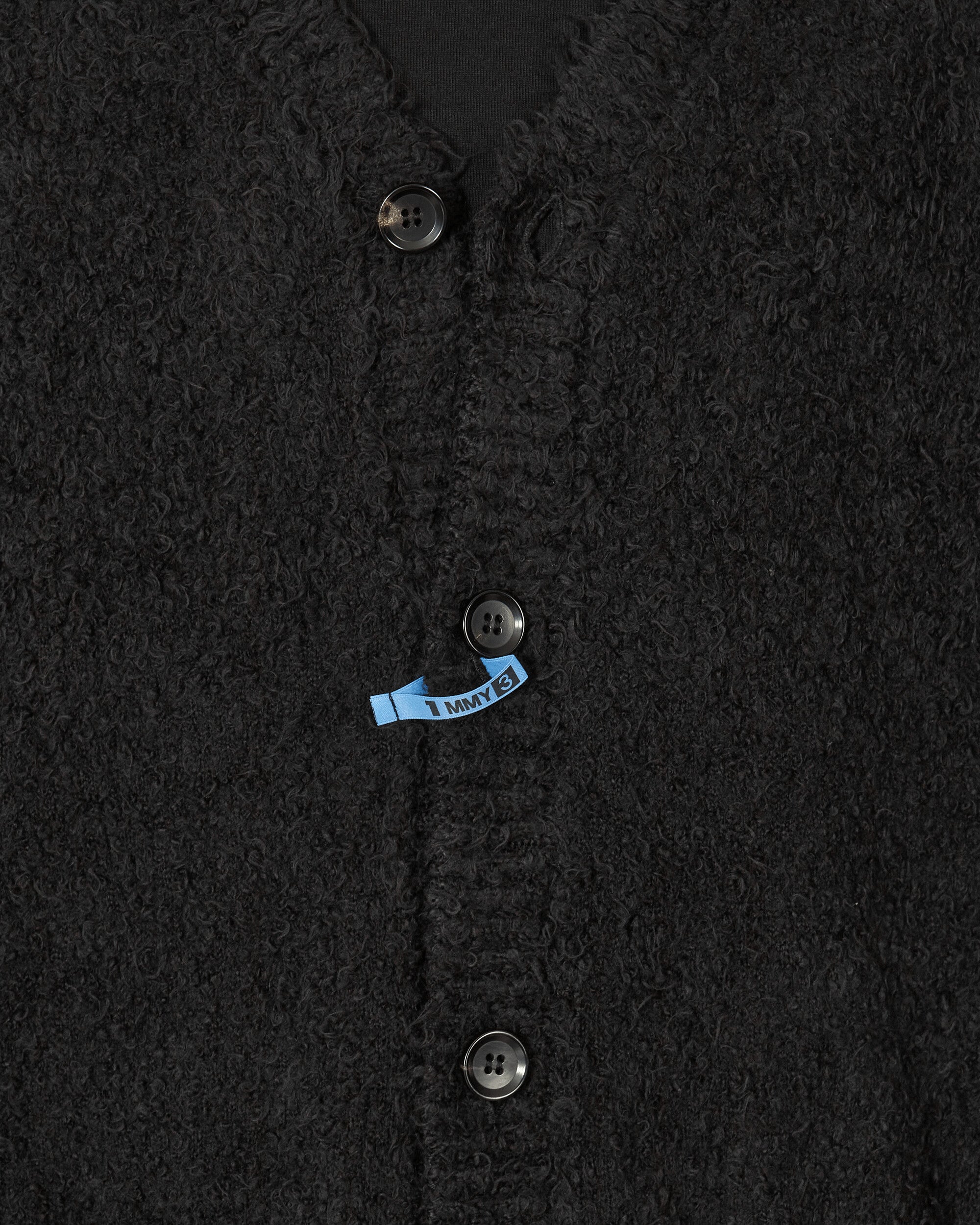 Maison MIHARA YASUHIRO Cotton Brushed Knit Cardigan Black Knitwears Cardigans A11CD521 BLACK