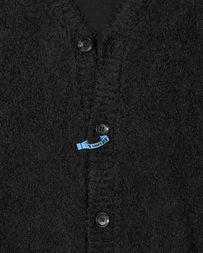 Maison MIHARA YASUHIRO Cotton Brushed Knit Cardigan Black Knitwears Cardigans A11CD521 BLACK