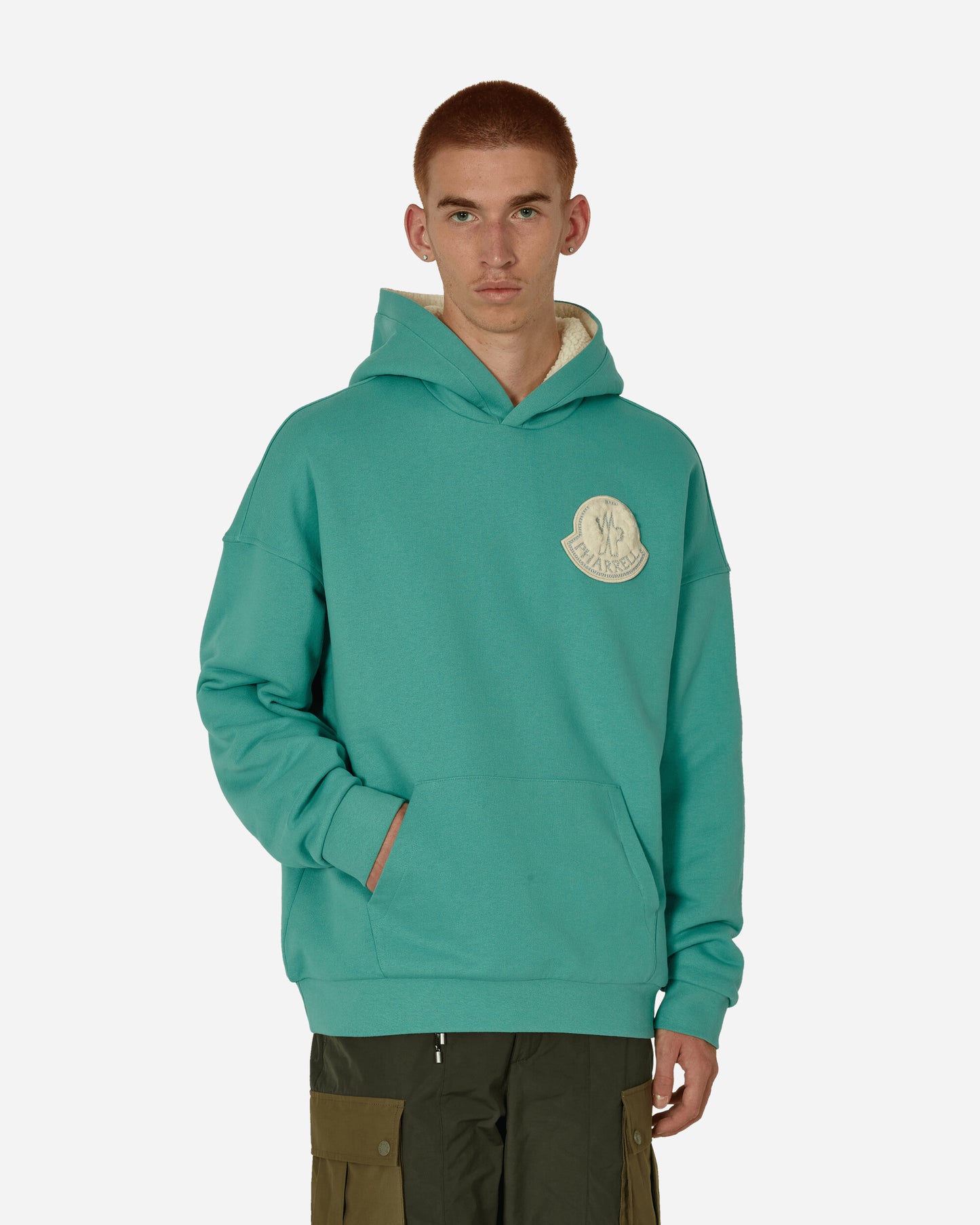 Moncler Genius Hoodie Sweater X Pharell Williams Green Sweatshirts Hoodies 8G00003M2818 84H