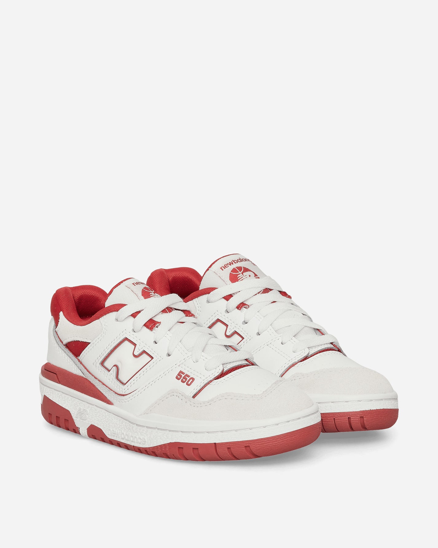 New Balance Kids GSB550TF White/Red Sneakers Low GSB550TF