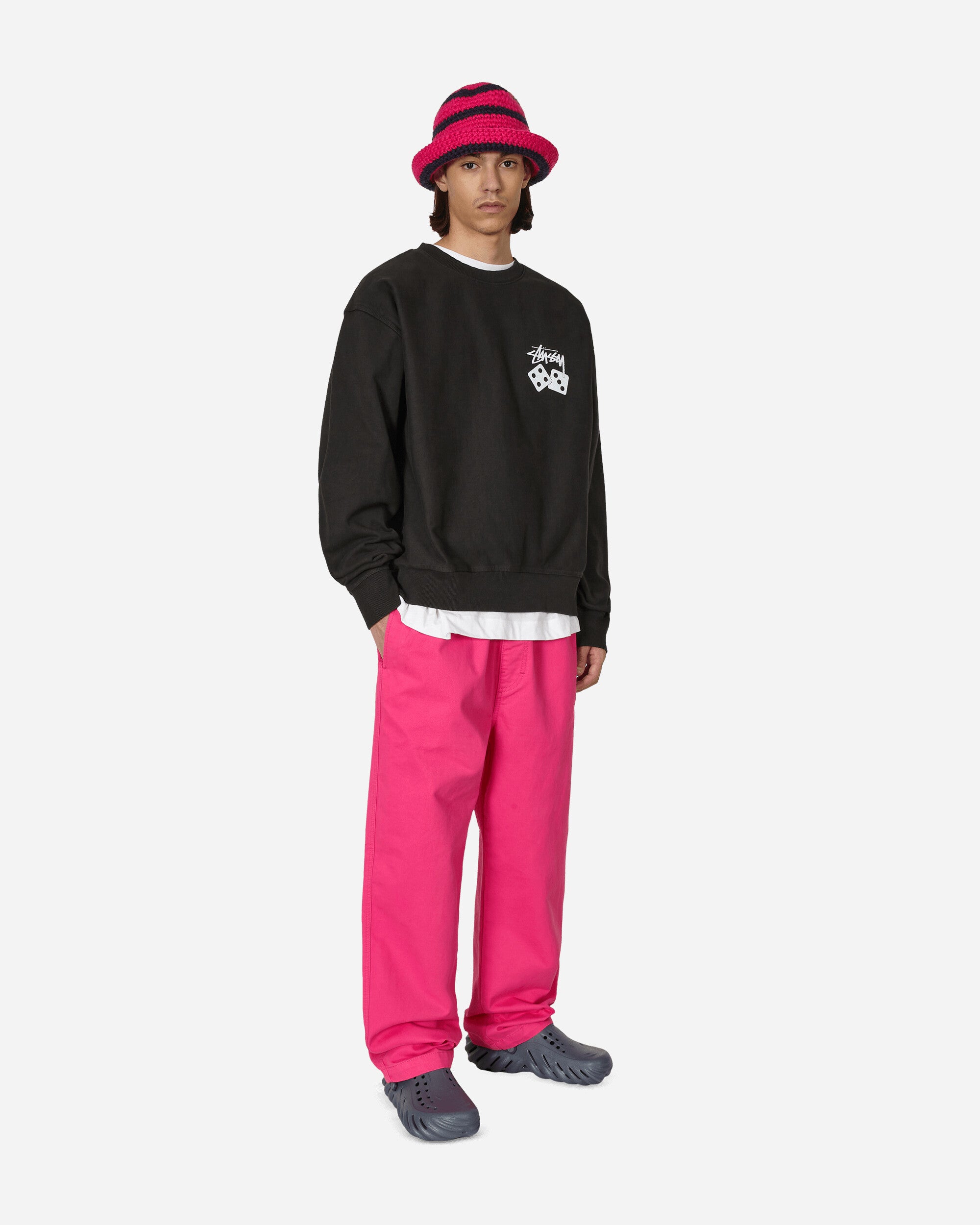 Stussy Brushed Beach Pant Hot Pink Pants Jogger 116553 HOTP