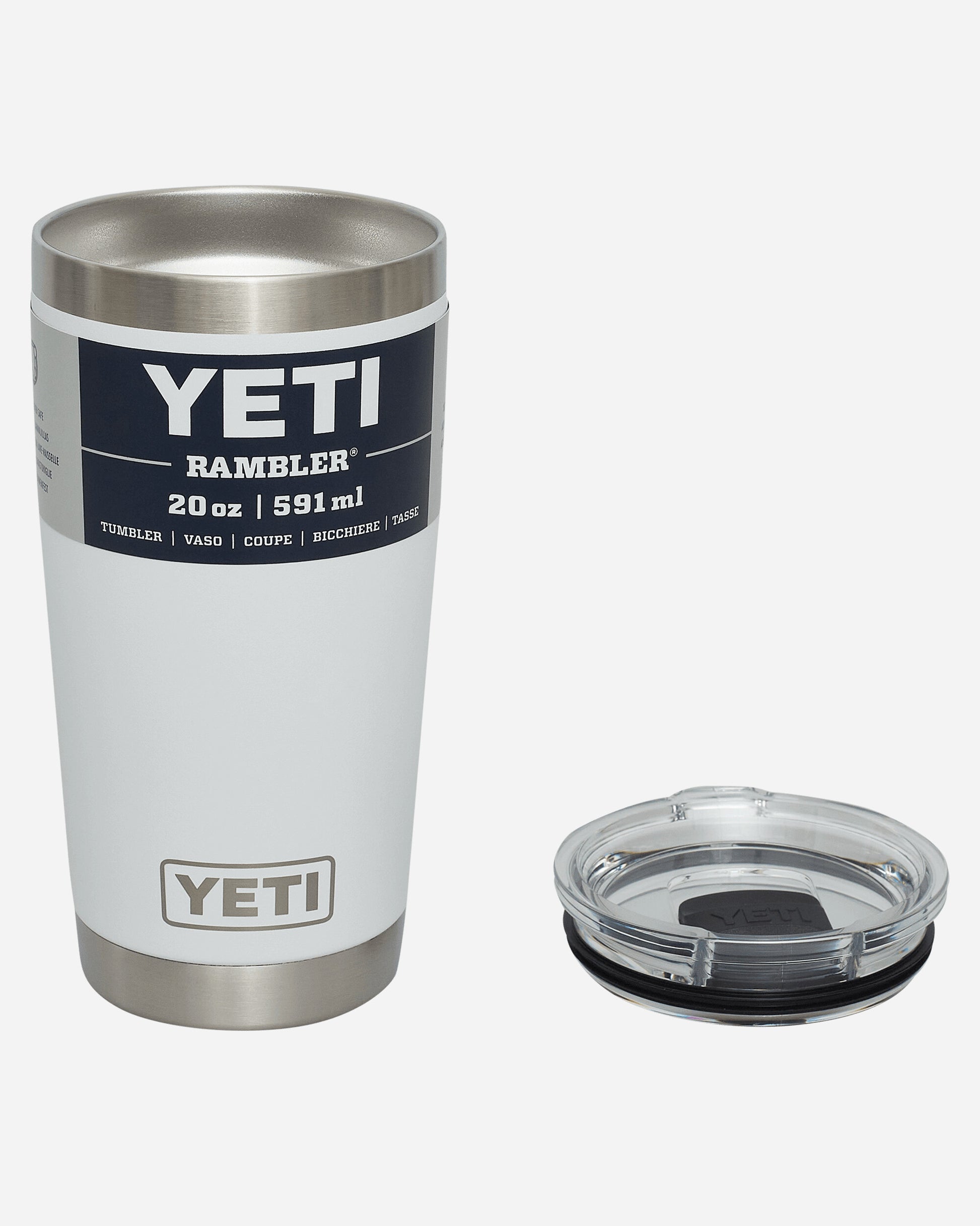 Yeti Rambler Tumbler White Equipment Bottles and Bowls 70000000071 WHITE